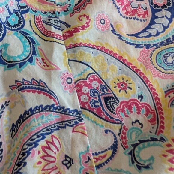 Talbots "Perfect Shirt", tailored & sleeveless, spring/summer paisley print 18WP - Picture 5 of 8